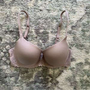 Aerie Real Sunnie Demi Push Up Bra Mauve 32DD
